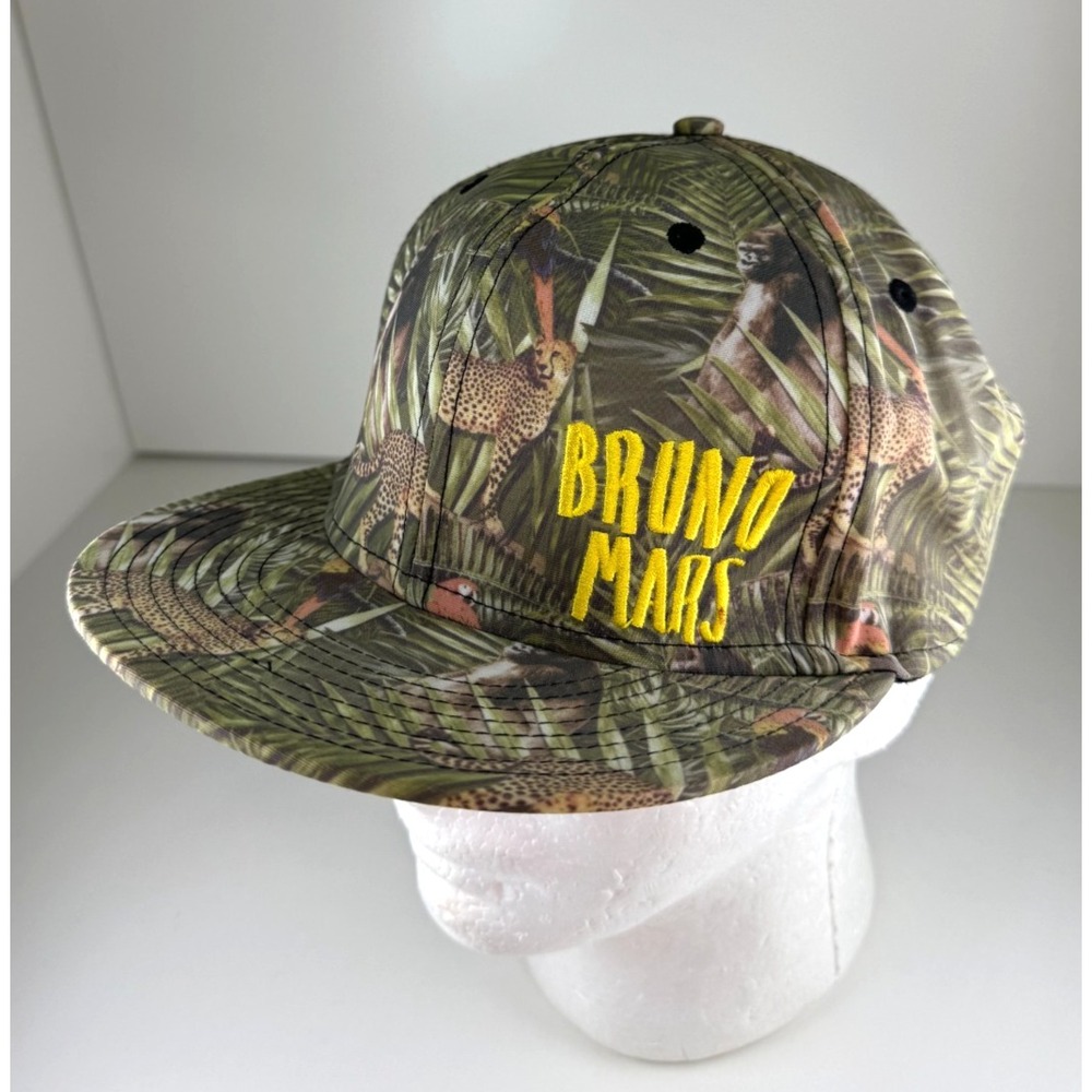 Bruno Mars Moonshine Jungle Tour Snapback Hat Cap Embroidered Jungle Print 2013